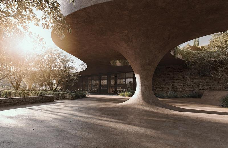 Dossier de presse | 7372-02 - Communiqué de presse | Aristides Dallas Architects receives the 2026 Architizer A+Award for Shared Ground, a contemporary interpretation of the Greek village - ARISTIDES DALLAS ARCHITECTS - Architecture résidentielle - Light, shade and movement define the experience of gathering beneath the landscape canopy.<br> - Crédit photo : KONSTANTINOS TSILIVIS<br><br><br><br><br><br><br><br><br style=""><br style="">
