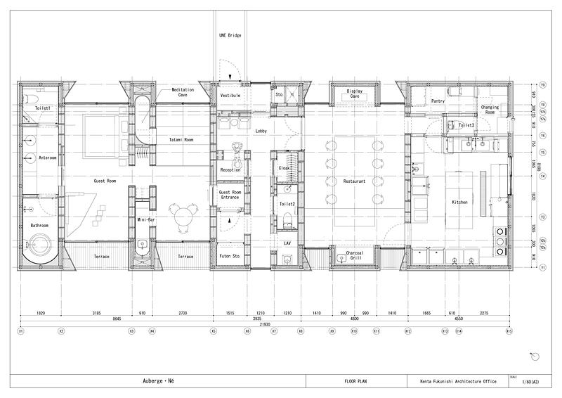 Press kit | 7919-01 - Press release | Né Wins Architecture + Environment by Public Vote at the Architizer A+Awards 2026 - Ahead of the Curve Inc. - Commercial Architecture - Floor plan. - Photo credit: Kenta Fukunishi Architecture Office