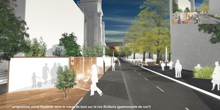 Press kit | 801-06 - Press release | Announce of the results of the urban design ideas contest for the Quartier Latin - Arrondissement de Ville-Marie - Competition - WINNER<br><br>Maxime Gagné Architecte<br>Maxime Gagné&nbsp;<br>SOUS LES PAVÉS LA LUMIÈRE