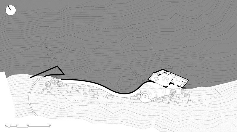 Dossier de presse | 5653-02 - Communiqué de presse | Rhoēs - Sinas Architects - Architecture résidentielle - Guesthouse floor plan - Crédit photo : Sinas Architects