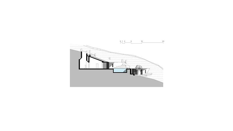 Dossier de presse | 5653-02 - Communiqué de presse | Rhoēs - Sinas Architects - Architecture résidentielle - Section - Crédit photo : Sinas Architects