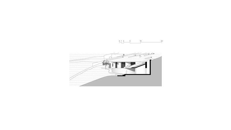 Dossier de presse | 5653-02 - Communiqué de presse | Rhoēs - Sinas Architects - Architecture résidentielle - Section - Crédit photo : Sinas Architects