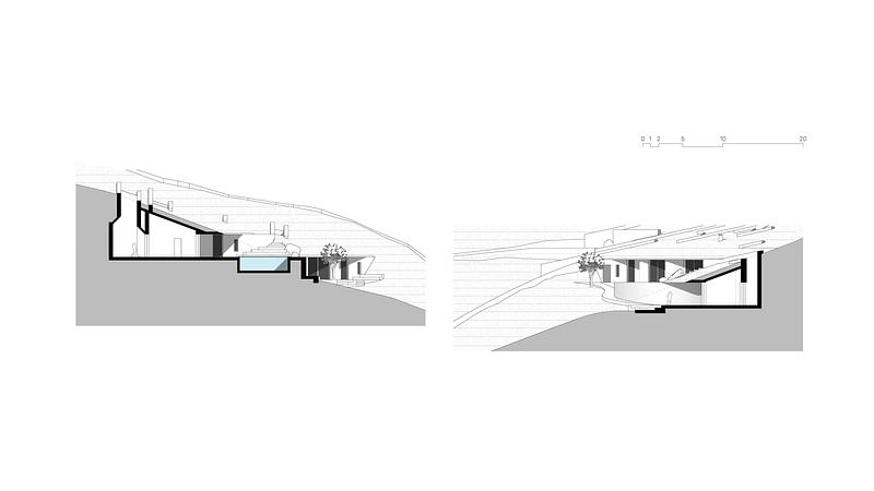 Dossier de presse | 5653-02 - Communiqué de presse | Rhoēs - Sinas Architects - Architecture résidentielle - Sections - Crédit photo : Sinas Architects