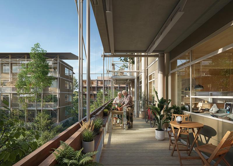 Dossier de presse | 2995-01 - Communiqué de presse | Une nouvelle étude de Perkins&Will offre une solution de logements en bois massif pour répondre à la crise du logement au Canada - Perkins&Will - Architecture résidentielle - <p class="">Le système est conçu pour offrir des logements pour les familles, adaptables et évolutifs.</p> - Crédit photo : Aesthetica Studio avec l’aimable autorisation de Perkins&amp;Will