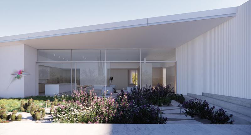 Dossier de presse | 7926-01 - Communiqué de presse | Casa Ala Blanca - HK ASSOCIATES - Architecture résidentielle - Jardin ombragé - Crédit photo : HK ASSOCIATES