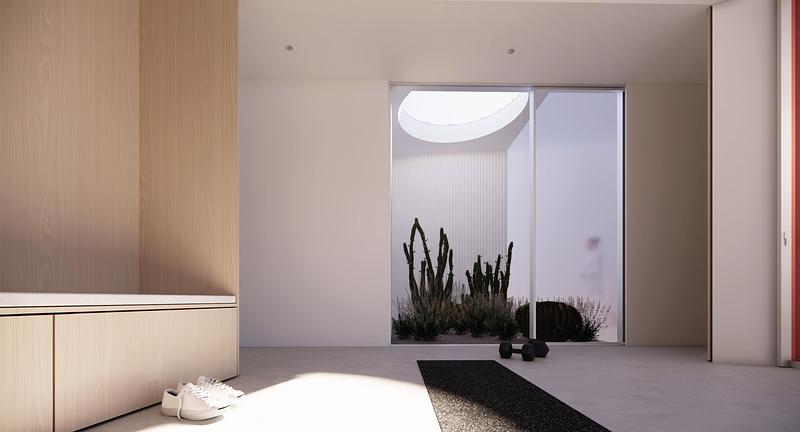 Dossier de presse | 7926-01 - Communiqué de presse | Casa Ala Blanca - HK ASSOCIATES - Architecture résidentielle - Jardin secret - Crédit photo : HK ASSOCIATES