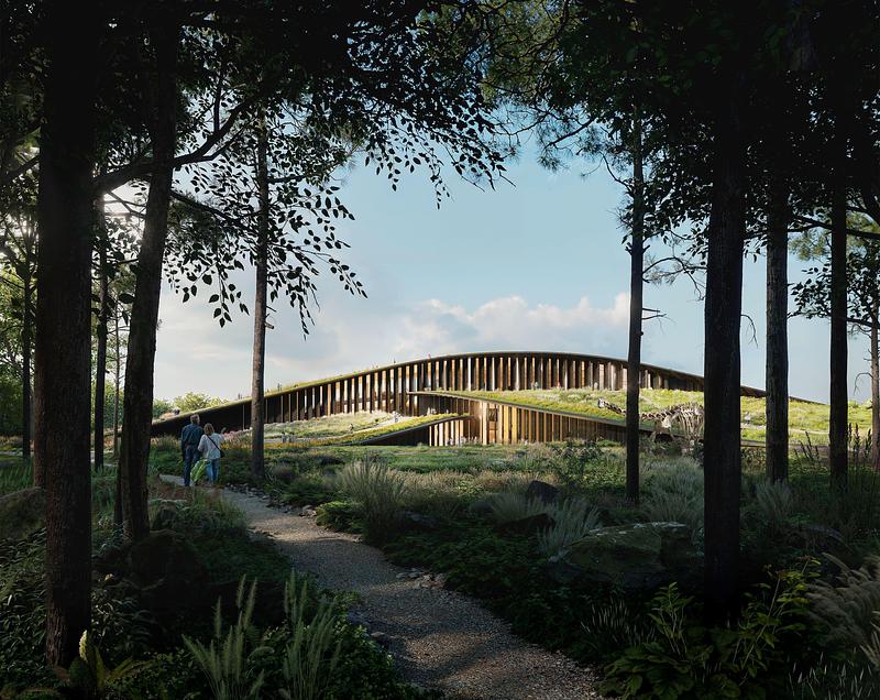 Press kit | 7932-01 - Press release | The Hungarian Natural History Museum Wins Twice at the Architizer A+Awards - Debrecen Infrastructure Development Ltd. - Landscape Architecture - <p class="">The museum meets the forest, outdoor spaces merge with open-air exhibitions, and science interweaves with history and the spirit of natural heritage</p> - Photo credit: BIG