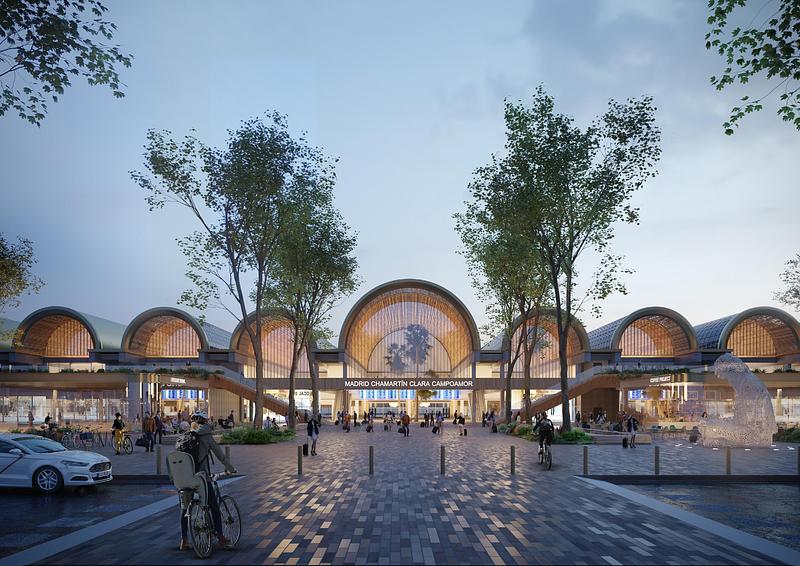 Press kit | 4196-02 - Press release | Remodeling of the Madrid-Chamartín Clara Campoamor Station - UTE Chamartín Ecosistema Abierto  (ESTEYCO + UNS + b720 Fermín Vázquez Arquitectos) - Competition - Photo credit: image by b720 Arquitectos ©Adif / Adif AV