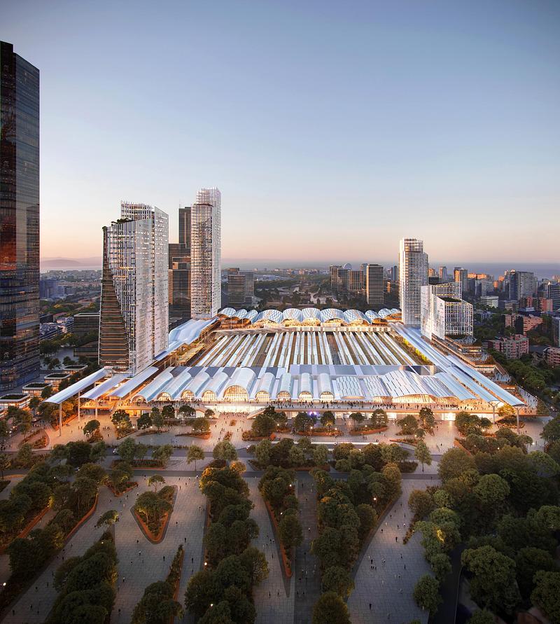 Press kit | 4196-02 - Press release | Remodeling of the Madrid-Chamartín Clara Campoamor Station - UTE Chamartín Ecosistema Abierto  (ESTEYCO + UNS + b720 Fermín Vázquez Arquitectos) - Competition - Photo credit: image by bucharest studio ©Adif / Adif AV