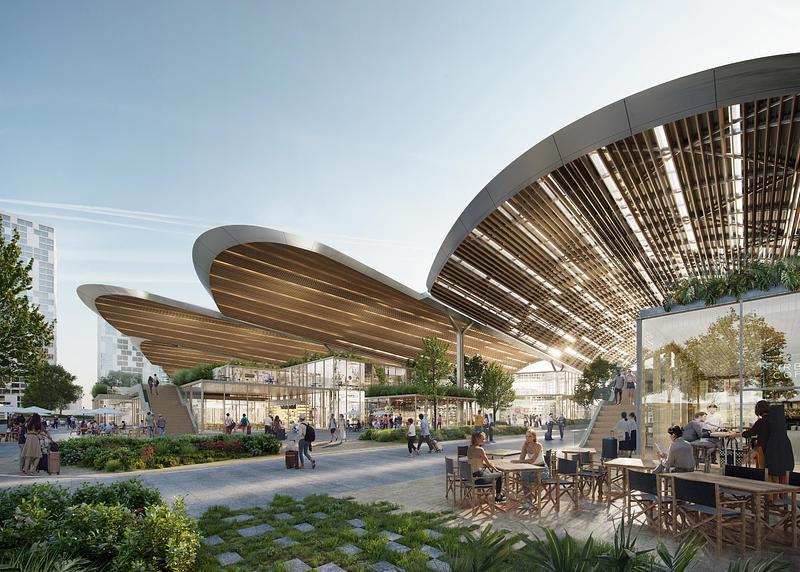 Press kit | 4196-02 - Press release | Remodeling of the Madrid-Chamartín Clara Campoamor Station - UTE Chamartín Ecosistema Abierto  (ESTEYCO + UNS + b720 Fermín Vázquez Arquitectos) - Competition - Photo credit: image by Play-Time ©Adif / Adif AV