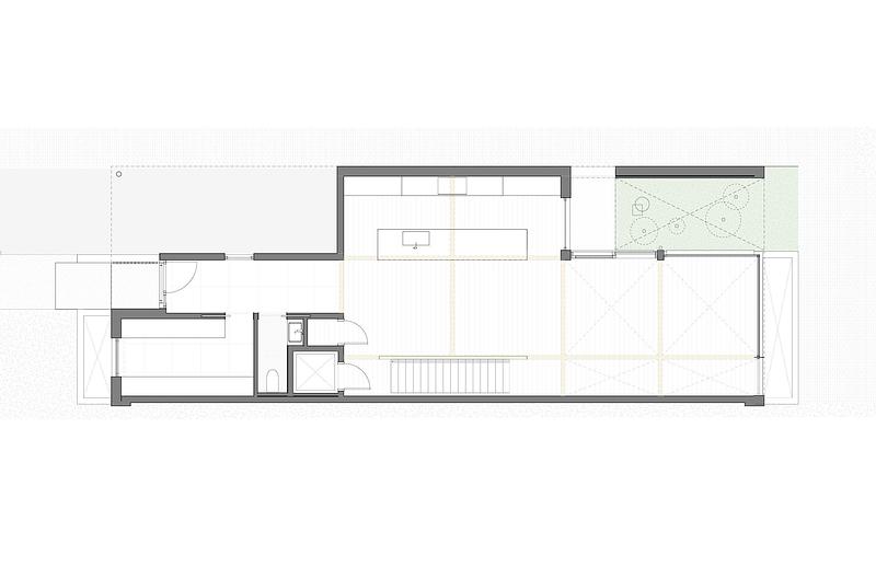 Dossier de presse | 2744-15 - Communiqué de presse | Casa Loma Residence - StudioAC - Architecture résidentielle - Level 1 Plan - Crédit photo : StudiOAC