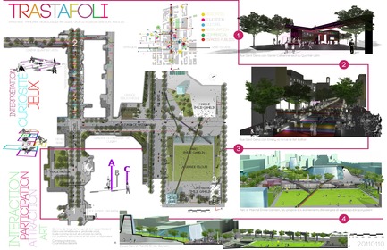 Press kit | 801-06 - Press release | Announce of the results of the urban design ideas contest for the Quartier Latin - Arrondissement de Ville-Marie - Competition - WINNER<br><br>WAA INC. Williams, Asselin, Ackaoui et associés inc.&nbsp;<br>Antoine Crépeau, Architecte paysagiste&nbsp;<br>TRASTAFOLI