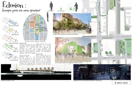 Press kit | 801-06 - Press release | Announce of the results of the urban design ideas contest for the Quartier Latin - Arrondissement de Ville-Marie - Competition - MENTION OF THE JURY<br><br>Les projets Lavigne + Zaraté inc.&nbsp;<br>Jean François Lavigne, Architecte<br>LE PROJET ÉCLOSION