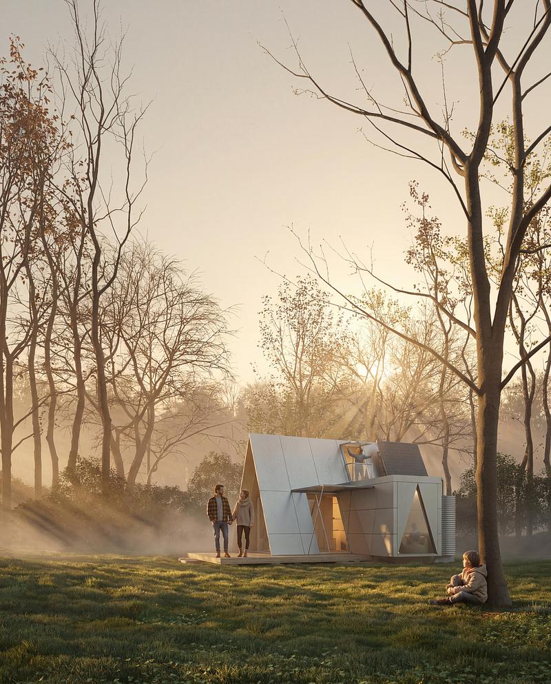 Dossier de presse | 7905-01 - Communiqué de presse | Camping House : vers un avenir durable du micrologement - Atelier Lune - Architecture résidentielle - Crédit photo : Na Shen, Haohao Mao