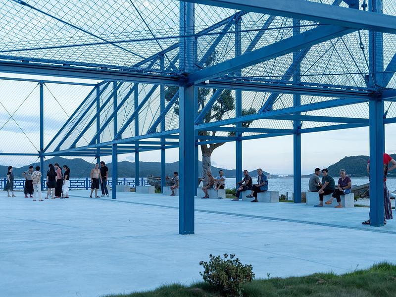 Press kit | 7943-01 - Press release | Found Projects, Co-Founded by Architect Miaojie Ted Zhang, Named Jury Winner for Best X-Small Firm at the 2026 Architizer A+Awards - Found Projects - Landscape Architecture - Blue Court - Photo credit: Atelier LuxNox