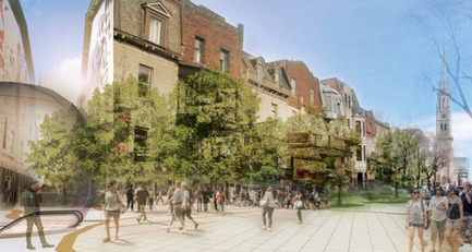 Press kit | 801-06 - Press release | Announce of the results of the urban design ideas contest for the Quartier Latin - Arrondissement de Ville-Marie - Competition - MENTION OF THE JURY<br><br>Les projets Lavigne + Zaraté inc.&nbsp;<br>Jean François Lavigne, Architecte<br>LE PROJET ÉCLOSION
