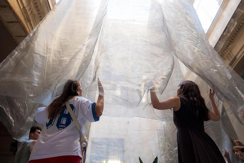 Press kit | 7936-01 - Press release | Japanese Architect Yurika Takemura Wins the 20th Anniversary Jury Prize at Festival des Architectures Vives 2026 - YuricaDesign&Architecture - Art - Touch redraws the invisible limits of the space. - Photo credit: Mathis Espagene