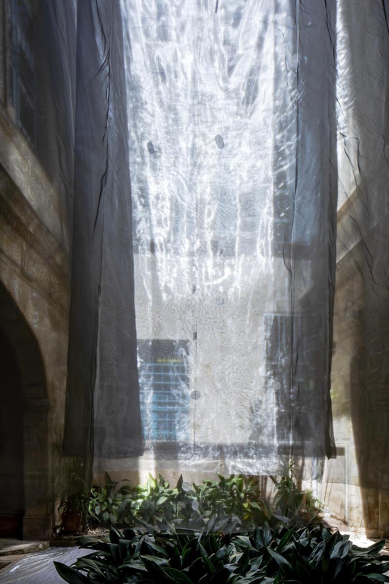 Press kit | 7936-01 - Press release | Japanese Architect Yurika Takemura Wins the 20th Anniversary Jury Prize at Festival des Architectures Vives 2026 - YuricaDesign&Architecture - Art - Metal mesh transforms daylight into a shifting spatial atmosphere.<span></span> - Photo credit: photoarchitecture