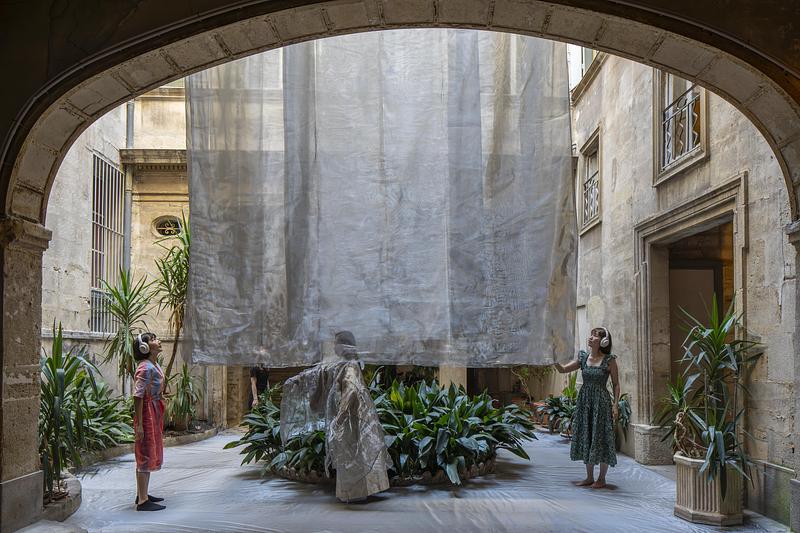 Press kit | 7936-01 - Press release | Japanese Architect Yurika Takemura Wins the 20th Anniversary Jury Prize at Festival des Architectures Vives 2026 - YuricaDesign&Architecture - Art - A suspended landscape where architecture, body, and memory converge.<span></span> - Photo credit: photoarchitecture