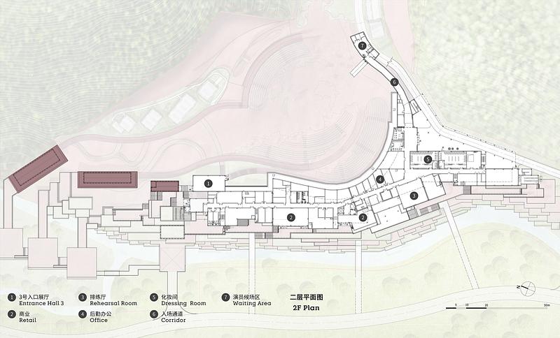 Press kit | 3524-07 - Press release | The Earth Valley Theater - GOA (Group of Architects) - Landscape Architecture - 2F Plan - Photo credit: ©GOA