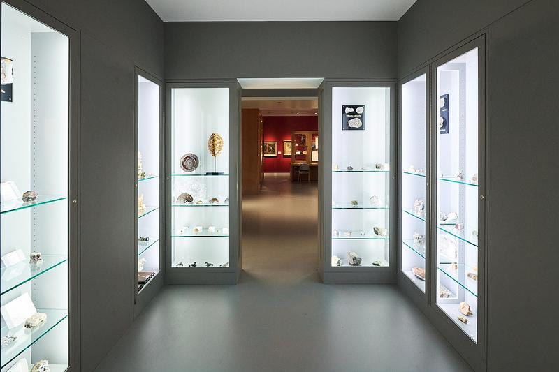 Dossier de presse | 2757-65 - Communiqué de presse | StudioHAU Completes Extensive Renovation and Redesign of the Berkshire Museum’s First Floor Galleries, Aquarium and Public Spaces - StudioHAU - Architecture institutionnelle - The Paleontology &amp; Geology Gallery showcases a collection of minerals, fossils, dinosaur bones and taxidermy . <br style=""> - Crédit photo : Sam Cornwall