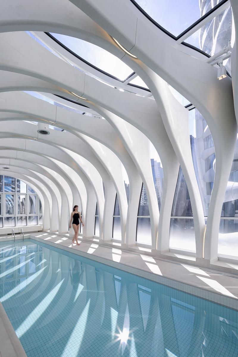 Dossier de presse | 2197-03 - Communiqué de presse | The Butterfly + First Baptist Church Complex - Revery Architecture - Architecture résidentielle - Residential Pool Amenity with custom designed and prefabricated GFRC structural ribs - Crédit photo : Ema Peter