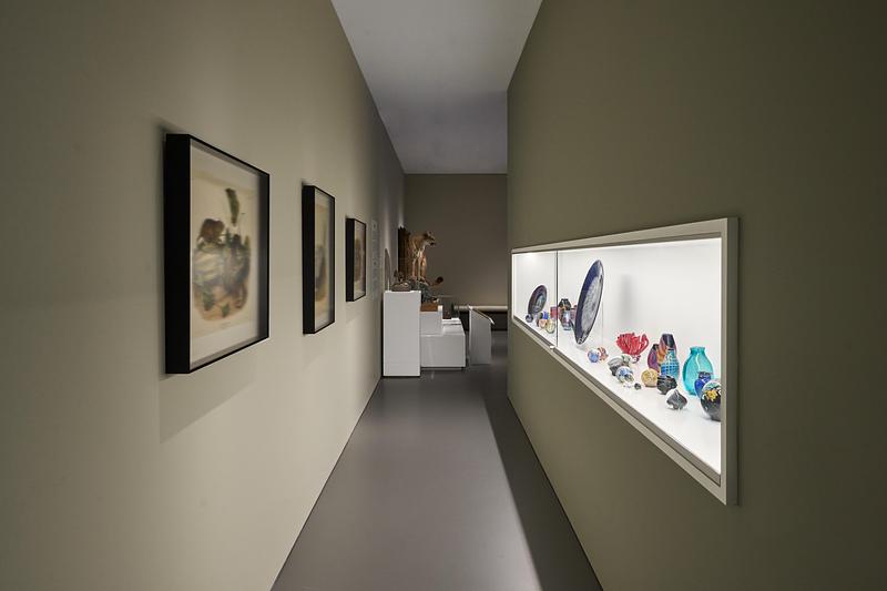 Dossier de presse | 2757-65 - Communiqué de presse | StudioHAU Completes Extensive Renovation and Redesign of the Berkshire Museum’s First Floor Galleries, Aquarium and Public Spaces - StudioHAU - Architecture institutionnelle - Additional view of hallway leading to galleries 5 and 6. - Crédit photo : Sam Cornwall