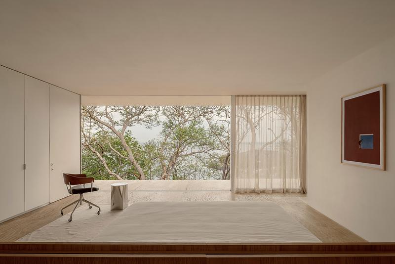 Dossier de presse | 5118-08 - Communiqué de presse | Casa Malonic - HW Studio - Architecture résidentielle -  Chambre principale  - Crédit photo : Photo credit: Cesar Bejar