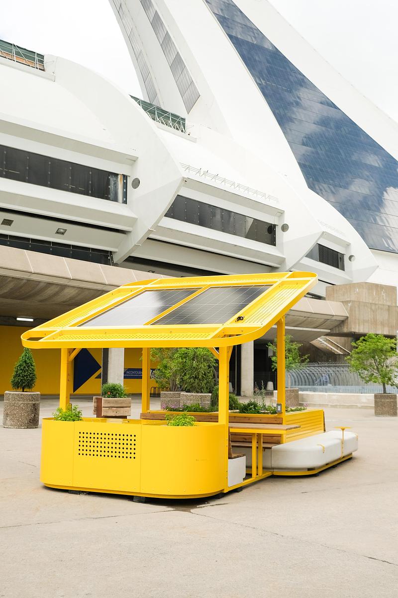Dossier de presse | 3358-01 - Communiqué de presse | Aire commune dévoile l'Espace solaire du Parc olympique de Montréal - Aire commune - Design urbain - Crédit photo : Constance de Driésen