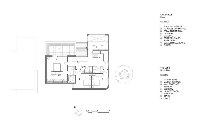 Dossier de presse | 880-27 - Communiqué de presse | La Lentille - MU Architecture - Architecture résidentielle - Etage - Crédit photo : MU Architecture