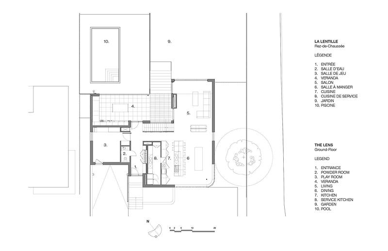 Dossier de presse | 880-27 - Communiqué de presse | La Lentille - MU Architecture - Architecture résidentielle - Rez-de-Chaussée - Crédit photo : MU Architecture