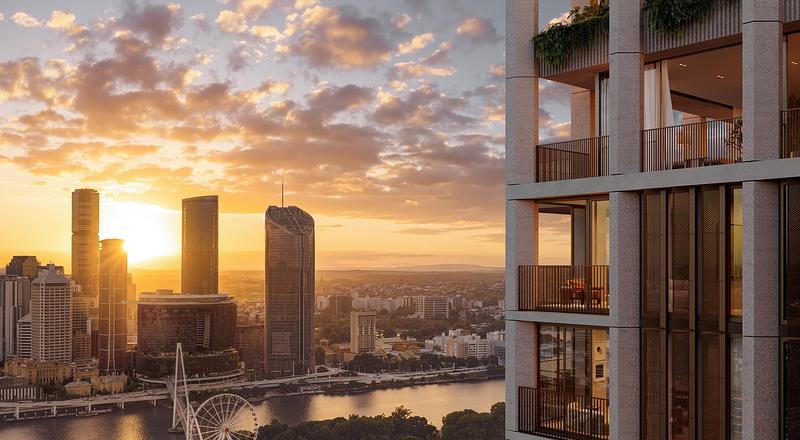Press kit | 7929-02 - Press release | Ahead of the 2032 Olympics, Aria Unveils Sanctuary, South Brisbane - Aria Property Group - Residential Architecture - Photo credit: Sanctuary by Aria Property Group