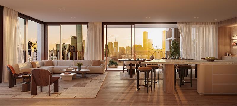 Press kit | 7929-02 - Press release | Ahead of the 2032 Olympics, Aria Unveils Sanctuary, South Brisbane - Aria Property Group - Residential Architecture - Photo credit: Sanctuary by Aria Property Group