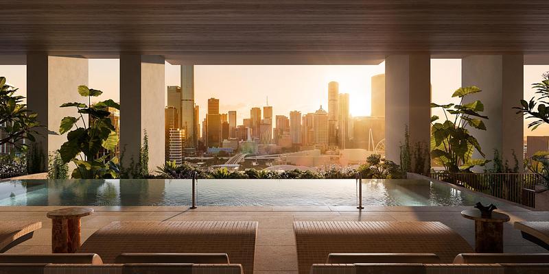 Press kit | 7929-02 - Press release | Ahead of the 2032 Olympics, Aria Unveils Sanctuary, South Brisbane - Aria Property Group - Residential Architecture - Photo credit: Sanctuary by Aria Property Group