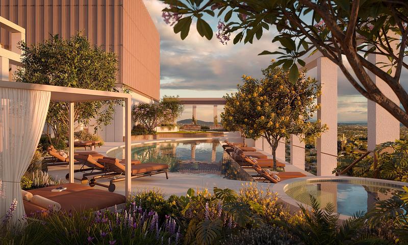 Press kit | 7929-02 - Press release | Ahead of the 2032 Olympics, Aria Unveils Sanctuary, South Brisbane - Aria Property Group - Residential Architecture - Photo credit: Sanctuary by Aria Property Group