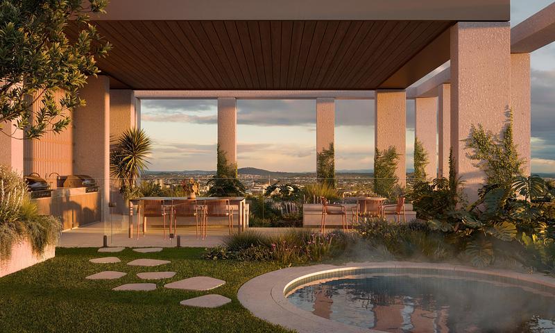 Press kit | 7929-02 - Press release | Ahead of the 2032 Olympics, Aria Unveils Sanctuary, South Brisbane - Aria Property Group - Residential Architecture - Photo credit: Sanctuary by Aria Property Group