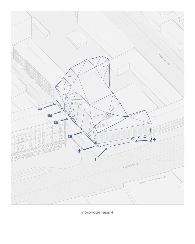 Press kit | 7779-02 - Press release | Tabakerka: A Project to Reconstruct the Facade Theater - .ket bureau - Commercial Architecture - ket_bureau_tabakerka_morphogenesis 4 - Photo credit: .ket bureau