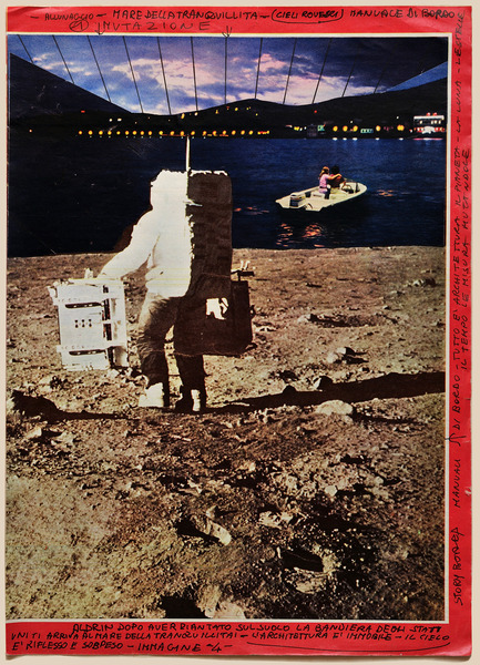 Dossier de presse | 756-01 - Communiqué de presse | Autres odyssées de l’espace - Centre Canadien d’Architecture (CCA) - Évènement + Exposition - Photomontages, croquis et récit créés par Alessandro Poli pour Architettura interplanetaria (Architecture interplanétaire), 1970-1971.<br>© Archivio Alessandro Poli. - Crédit photo : Antonio Quattrone