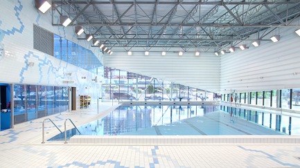 Press kit | 558-03 - Press release | Expansion of Centre sportif J.-C. Malépart - Saia Barbarese Topouzanov Architectes - Institutional Architecture - Photo credit: Frederic Saia