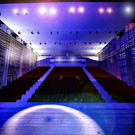 Press kit | 773-01 - Press release | Opéra-palette at the Prague Quadriennal of performance design and space in june 2011 - Jacques Plante & Pascale Pierre - Event + Exhibition - Auditorium view - Photo credit: Alexandre Guérin