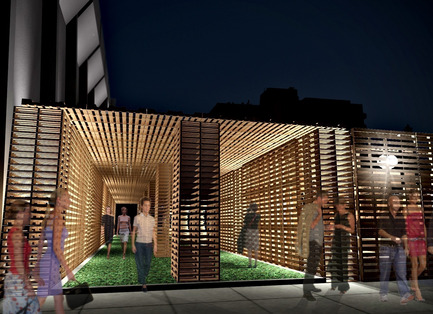 Press kit | 773-01 - Press release | Opéra-palette at the Prague Quadriennal of performance design and space in june 2011 - Jacques Plante & Pascale Pierre - Event + Exhibition - Garden pavillon - Photo credit: Alexandre Guérin