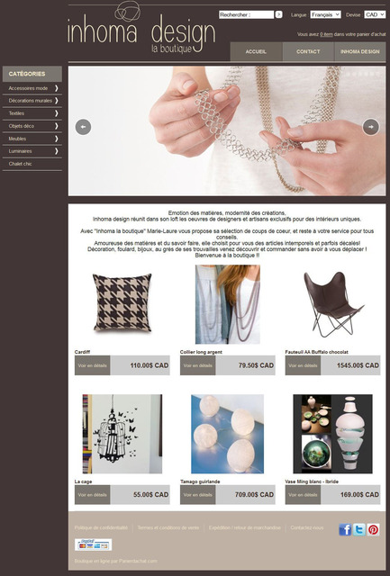 Press kit | 1074-06 - Press release | Inhoma Design’s online shop is opening! - Inhoma Design - Event + Exhibition - 







Inhoma design - La Boutique