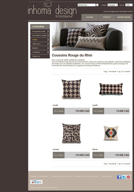Press kit | 1074-06 - Press release | Inhoma Design’s online shop is opening! - Inhoma Design - Event + Exhibition - 







Inhoma design - La Boutique