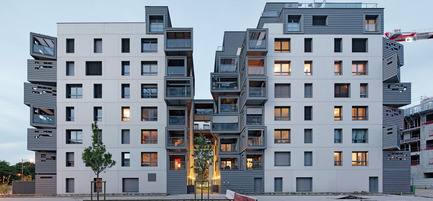 Press kit | 1151-01 - Press release | Carre Seine - Pietri Architectes - Residential Architecture - separated housing's overview by the fault&nbsp; - Photo credit: Vincent Fillon<br>