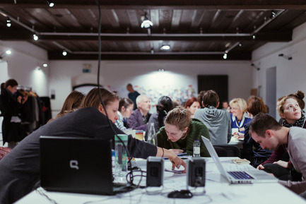 Press kit | 1171-01 - Press release | Fast approaching BIO 50 starts September 18th 2014 - Museum of Architecture and Design (MAO), Ljubljana - Event + Exhibition - Team work at BIO Kick-off event - Photo credit: Lucijan &amp; Vladimir