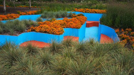 Press kit | 837-07 - Press release | - New images - The 15th International Garden Festival opens soon at les Jardins de Métis - International Garden Festival / Reford Gardens - Landscape Architecture -  HA HA! by Spmb [Eduardo Aquino, Karen Shanski] &amp; Ralf Glor, Matt Baker, Martin Gagnon<br>Winnipeg (Manitoba) &amp; Montréal (Québec) Canada<br><br>As one slowly approaches, an event of colour is gradually revealed. Inside, one finds a mix of intimate areas, making he garden more than a simple object of contemplation.<br><br>www.spmb.ca<br>  - Photo credit:  Louise Tanguay 