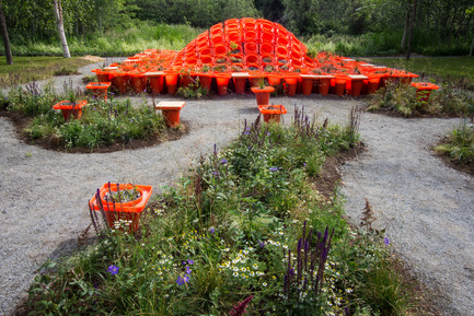 Press kit | 837-08 - Press release | The Gardens of the 15th International Garden Festival seduce visitors - International Garden Festival / Reford Gardens - Event + Exhibition -  CONE GARDEN BOCKSILI&nbsp;by&nbsp;Livescape [Seungjong Yoo, Byoungjoon Kwon, Hyeryoung Cho, Yongchul Cho, Iltae Jeong, Jinhwan Kim, Soojung Yoon, Byoungjoon Kim]<br>Seoul, South Korea  - Photo credit: Louise Tanguay 