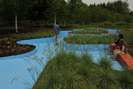 Dossier de presse | 837-07 - Communiqué de presse | - New images - The 15th International Garden Festival opens soon at les Jardins de Métis - International Garden Festival / Reford Gardens - Architecture de paysage - HA HA! de Spmb [Eduardo Aquino, Karen Shanski] &amp; Ralf Glor, Matt Baker, Martin Gagnon<br>Winnipeg (Manitoba) &amp; Montréal (Québec) Canada - Crédit photo : Louise Tanguay