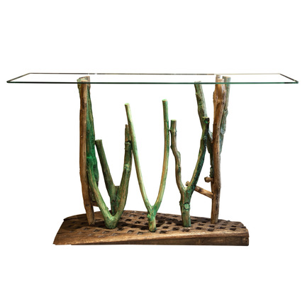 Press kit | 902-02 - Press release | A’ Design Awards 2014 Winners Announced - A' Design Award and Competition - Competition - Qadem Hooks <br>Console by May Khoury<br><br>PROJECT DESCRIPTION:<br>Qadem Hooks is an art piece with a console function inspired by nature. It is composed of different painted green old hooks, which were used together with the Qadem (an old wooden mule's saddle back) for transporting wheat from one village to another.The hooks are attached to an old wheat thresher board, used to crush the wheat,as a base and finished with a glass panel on top.&nbsp;<br> - Photo credit: May Khoury, 2013.