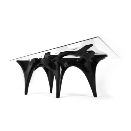 Press kit | 902-02 - Press release | A’ Design Awards 2014 Winners Announced - A' Design Award and Competition - Competition - FLUX table<br>Table by Mehran Gharleghi and Amin Sadeghy<br><br>PROJECT DESCRIPTION:<br>Mehran Gharleghi and Amin Sadeghy from Studio INTEGRATE have created “Flux Table” within their exploration of fusing the legacy of Islamic art with contemporary modes of computation. The intricate geometry and pattern of this table is derived from a basic "Toranj", a mathematical pattern used in Iranian Architecture; from which a smooth transition between two layers of strict geometric pattern is constructed. The generated form is manufactured using digital fabrication technologies.&nbsp;<br> - Photo credit: Angus Leedley Brown, Mehran Gharleghi, Amin Sadeghi and Diana Araya&nbsp;
